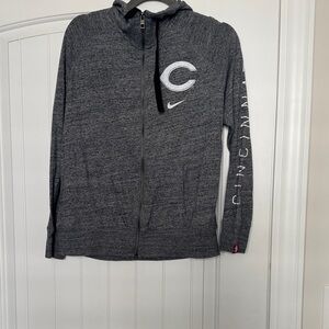 Nike Dark Gray Cincinnati Reds Full-Zip Hoodie